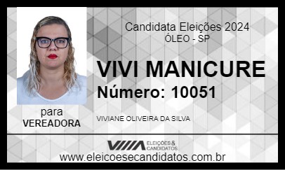 Candidato VIVI MANICURE 2024 - ÓLEO - Eleições