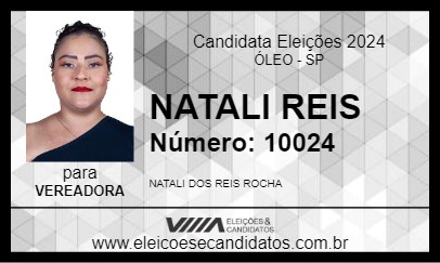 Candidato NATALI REIS 2024 - ÓLEO - Eleições