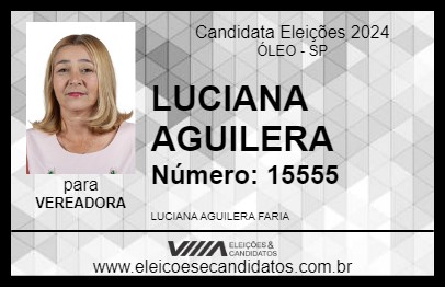 Candidato LUCIANA AGUILERA 2024 - ÓLEO - Eleições