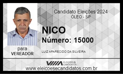 Candidato NICO 2024 - ÓLEO - Eleições