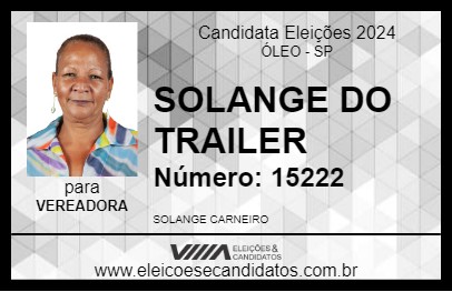 Candidato SOLANGE DO TRAILER 2024 - ÓLEO - Eleições