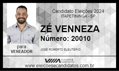 Candidato ZÉ VENNEZA 2024 - ITAPETININGA - Eleições