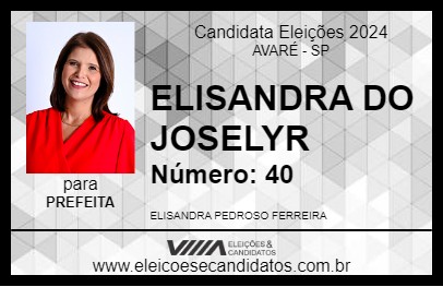 Candidato ELISANDRA DO JOSELYR 2024 - AVARÉ - Eleições