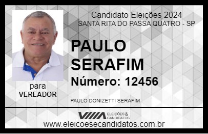 Candidato PAULO SERAFIM 2024 - SANTA RITA DO PASSA QUATRO - Eleições