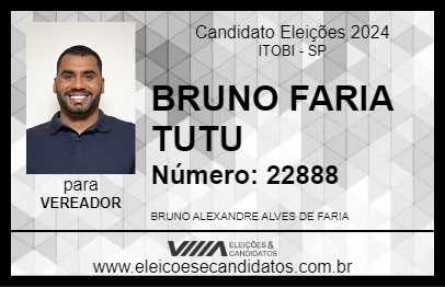 Candidato BRUNO FARIA TUTU 2024 - ITOBI - Eleições