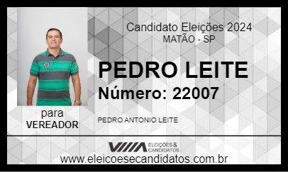 Candidato PEDRO LEITE 2024 - MATÃO - Eleições