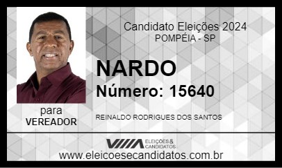 Candidato NARDO 2024 - POMPÉIA - Eleições