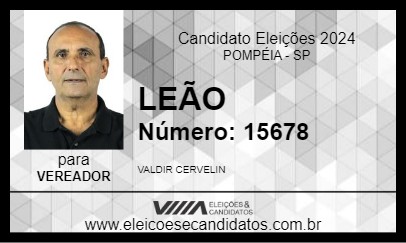 Candidato LEÃO 2024 - POMPÉIA - Eleições