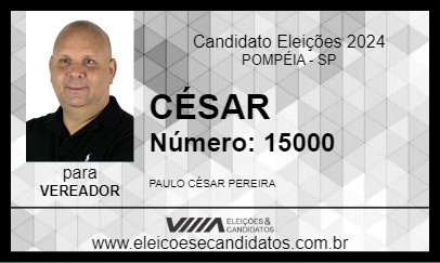 Candidato CÉSAR 2024 - POMPÉIA - Eleições