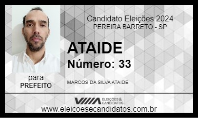 Candidato ATAIDE 2024 - PEREIRA BARRETO - Eleições