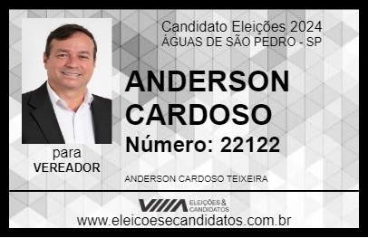 Candidato ANDERSON CARDOSO 2024 - ÁGUAS DE SÃO PEDRO - Eleições