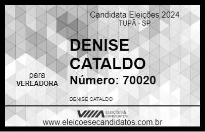 Candidato DENISE CATALDO 2024 - TUPÃ - Eleições