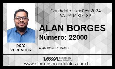 Candidato ALAN BORGES 2024 - VALPARAÍSO - Eleições