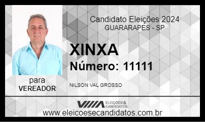 Candidato XINXA 2024 - GUARARAPES - Eleições