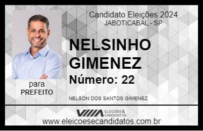 Candidato NELSINHO GIMENEZ 2024 - JABOTICABAL - Eleições