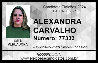 Candidato ALEXANDRA CARVALHO 2024 - CACONDE - Eleições