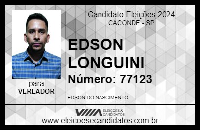 Candidato EDSON LONGUINI 2024 - CACONDE - Eleições