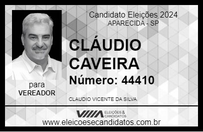 Candidato CLÁUDIO CAVEIRA 2024 - APARECIDA - Eleições