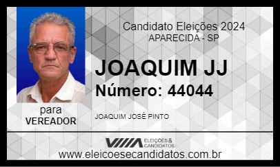 Candidato JOAQUIM JJ 2024 - APARECIDA - Eleições