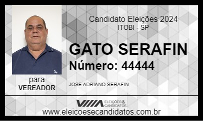 Candidato GATO SERAFIN 2024 - ITOBI - Eleições