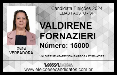 Candidato VALDIRENE FORNAZIERI 2024 - ELIAS FAUSTO - Eleições