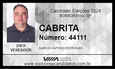 Candidato CABRITA 2024 - BORBOREMA - Eleições