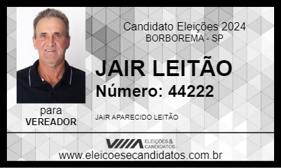 Candidato JAIR LEITÃO 2024 - BORBOREMA - Eleições