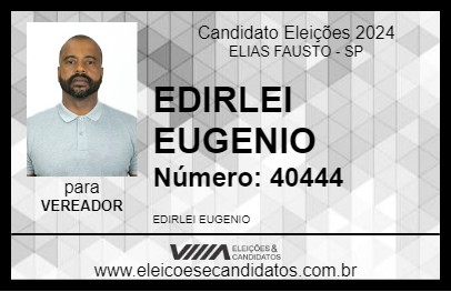 Candidato EDIRLEI EUGENIO 2024 - ELIAS FAUSTO - Eleições