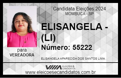 Candidato ELISANGELA   -  (LI) 2024 - MOMBUCA - Eleições