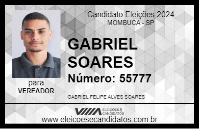 Candidato GABRIEL SOARES 2024 - MOMBUCA - Eleições