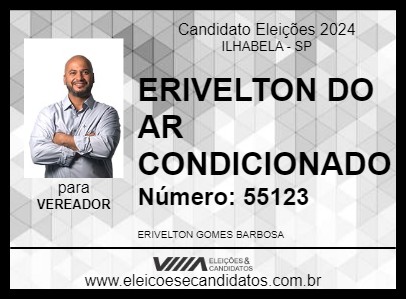 Candidato ERIVELTON DO AR CONDICIONADO 2024 - ILHABELA - Eleições