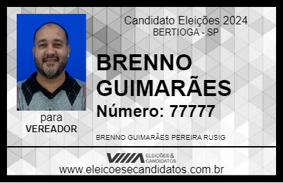 Candidato BRENNO GUIMARÃES 2024 - BERTIOGA - Eleições