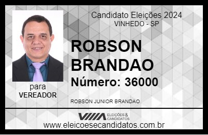 Candidato ROBSON BRANDAO 2024 - VINHEDO - Eleições