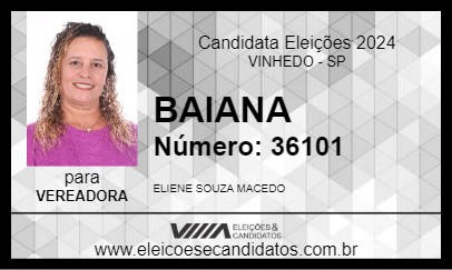 Candidato BAIANA 2024 - VINHEDO - Eleições