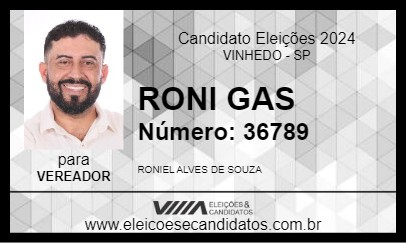 Candidato RONI GAS 2024 - VINHEDO - Eleições