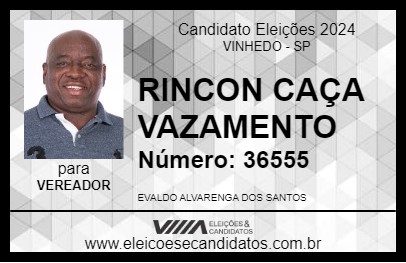 Candidato RINCON CAÇA VAZAMENTO 2024 - VINHEDO - Eleições