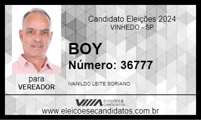 Candidato BOY 2024 - VINHEDO - Eleições