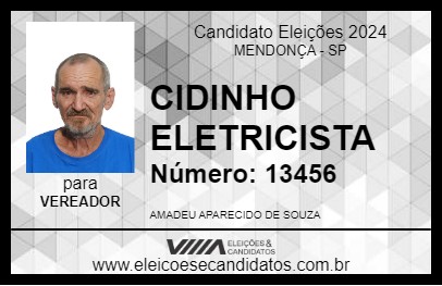 Candidato CIDINHO ELETRICISTA 2024 - MENDONÇA - Eleições