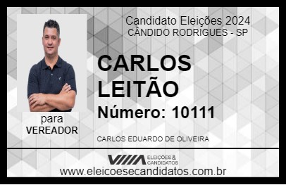 Candidato CARLOS  LEITÃO  2024 - CÂNDIDO RODRIGUES - Eleições