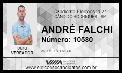 Candidato ANDRÉ FALCHI 2024 - CÂNDIDO RODRIGUES - Eleições