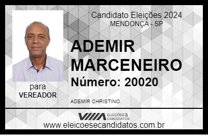 Candidato ADEMIR MARCENEIRO 2024 - MENDONÇA - Eleições