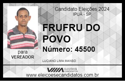 Candidato FRUFRU DO POVO 2024 - IPUÃ - Eleições