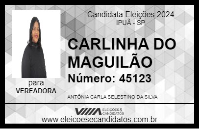 Candidato CARLINHA DO MAGUILÃO 2024 - IPUÃ - Eleições