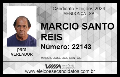 Candidato MARCIO SANTO REIS 2024 - MENDONÇA - Eleições