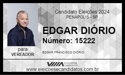 Candidato EDGAR DIÓRIO 2024 - PENÁPOLIS - Eleições