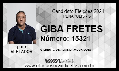 Candidato GIBA FRETES 2024 - PENÁPOLIS - Eleições