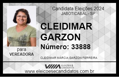 Candidato CLEIDIMAR GARZON 2024 - JABOTICABAL - Eleições