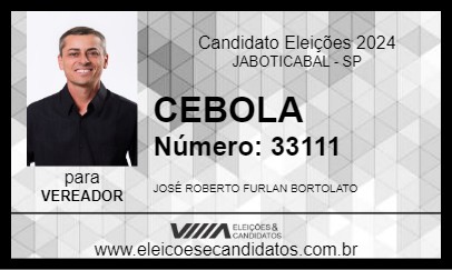 Candidato CEBOLA 2024 - JABOTICABAL - Eleições