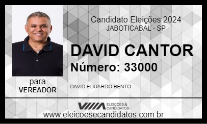 Candidato DAVID CANTOR 2024 - JABOTICABAL - Eleições