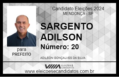 Candidato SARGENTO ADILSON 2024 - MENDONÇA - Eleições